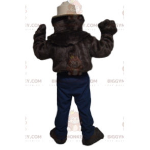 Στολή μασκότ καφέ αρκούδας BIGGYMONKEY™ με μπεζ καπέλο σερίφη - Μασκότ αρκούδας - BIGGYMONKEY_013911 - BiggyMonkey.com