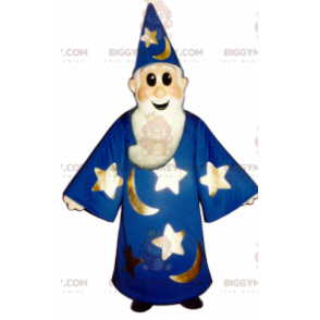 Merlin the Sorcerer Wizard BIGGYMONKEY™ maskotdräkt med blå