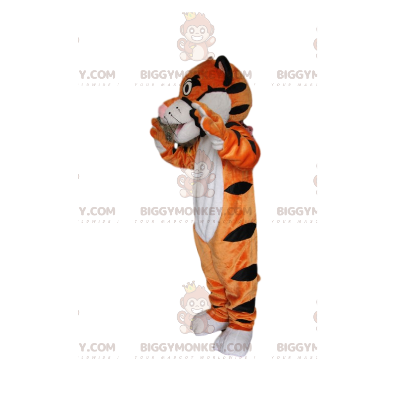 Erittäin leikkisä ja liian söpö Tiger BIGGYMONKEY™ maskottiasu Erittäin leikkisä ja liian söpö Tiger BIGGYMONKEY™ maskottiasu
