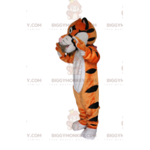 Traje de mascote de tigre BIGGYMONKEY™ muito brincalhão e fofo