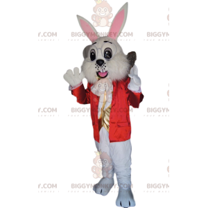 White Rabbit BIGGYMONKEY™ maskottiasu punaisella takilla ja