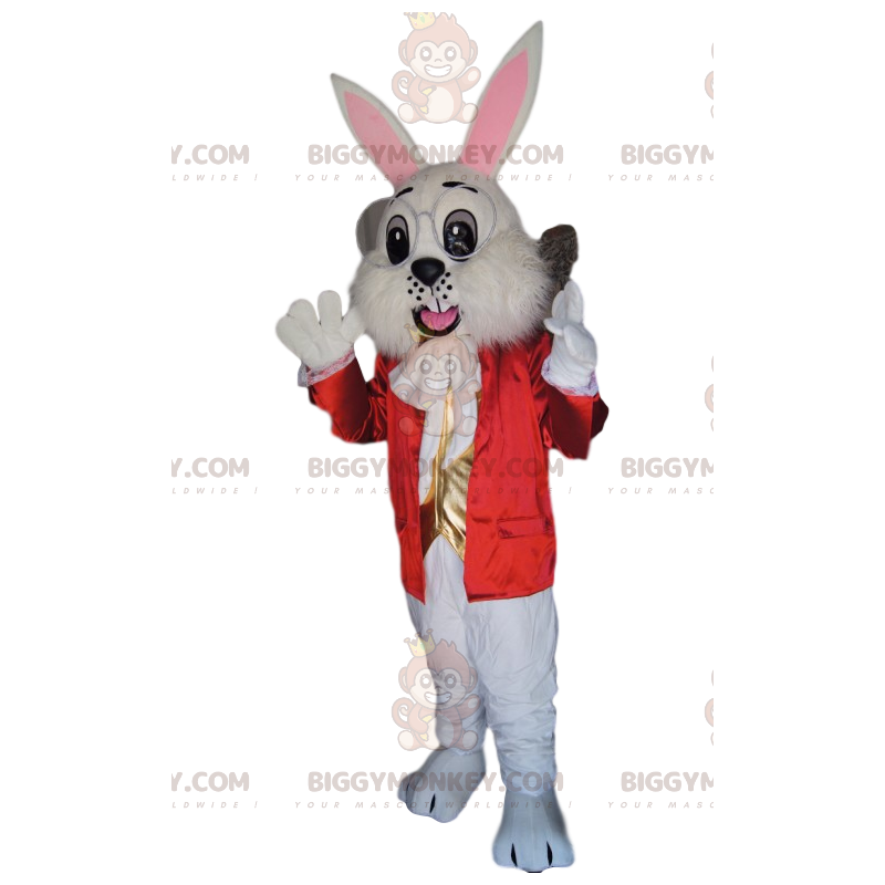 Costume de mascotte BIGGYMONKEY™ de lapin. Lapin Taille L (175-180 CM)