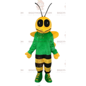 Costume da mascotte BIGGYMONKEY™ ape gialla e nera con jersey