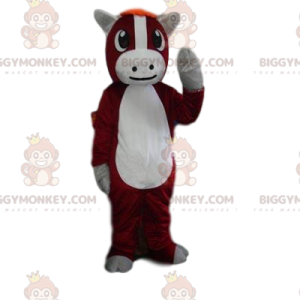 Very Cute Brown and White Donkey BIGGYMONKEY™ Mascot Costume -