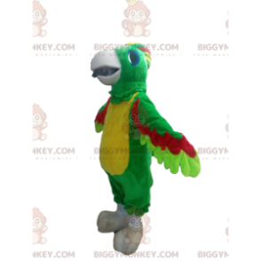 Multicolor Parrot BIGGYMONKEY™ Mascot Costume With Cute Crest -