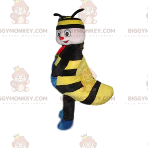 Στολή μασκότ BIGGYMONKEY™ από μικρό μαύρο και κίτρινο έντομο με