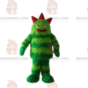  Groen en rood monster BIGGYMONKEY™ mascottekostuum - Monster mascottes - BIGGYMONKEY_013933 - BiggyMonkey.com