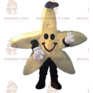 Traje de mascote Yellow Star BIGGYMONKEY™ com boné jeans - Mascotes não classificados - BIGGYMONKEY_013935 - BiggyMonkey.com