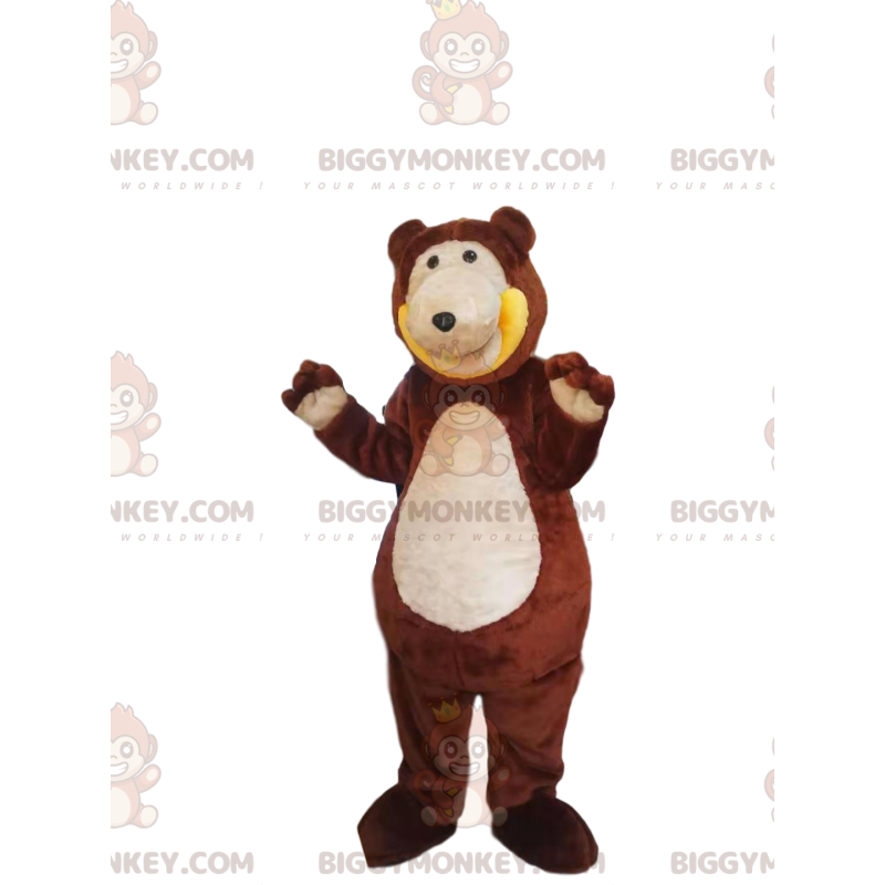 BIGGYMONKEY™ Disfraz de Mascota Oso Pardo con Gran Sonrisa - BIGGYMONKEY™ Disfraz de Mascota Oso Pardo con Gran Sonrisa -