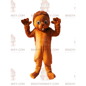 Bonito disfraz de mascota de castor marrón BIGGYMONKEY™ -
