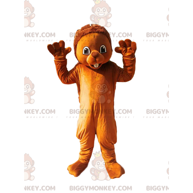 Traje de mascote bonito de castor marrom BIGGYMONKEY™ – Traje de mascote bonito de castor marrom BIGGYMONKEY™ –