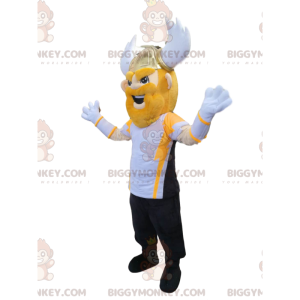 Wiking warrior BIGGYMONKEY™ maskotdräkt med fantastisk hjälm -