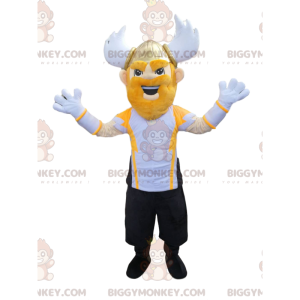 Wiking Krieger BIGGYMONKEY™ Maskottchenkostüm mit tollem Helm -
