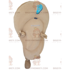 Disfraz de mascota BIGGYMONKEY™ con orejas beige. Traje de