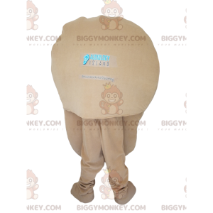 Μπεζ στολή μασκότ BIGGYMONKEY™. Μπεζ κοστούμι αυτιού -
