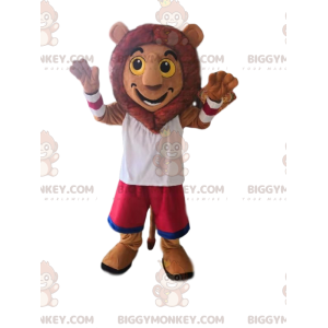 Disfraz de mascota Very Happy Lion BIGGYMONKEY™ con pantalón