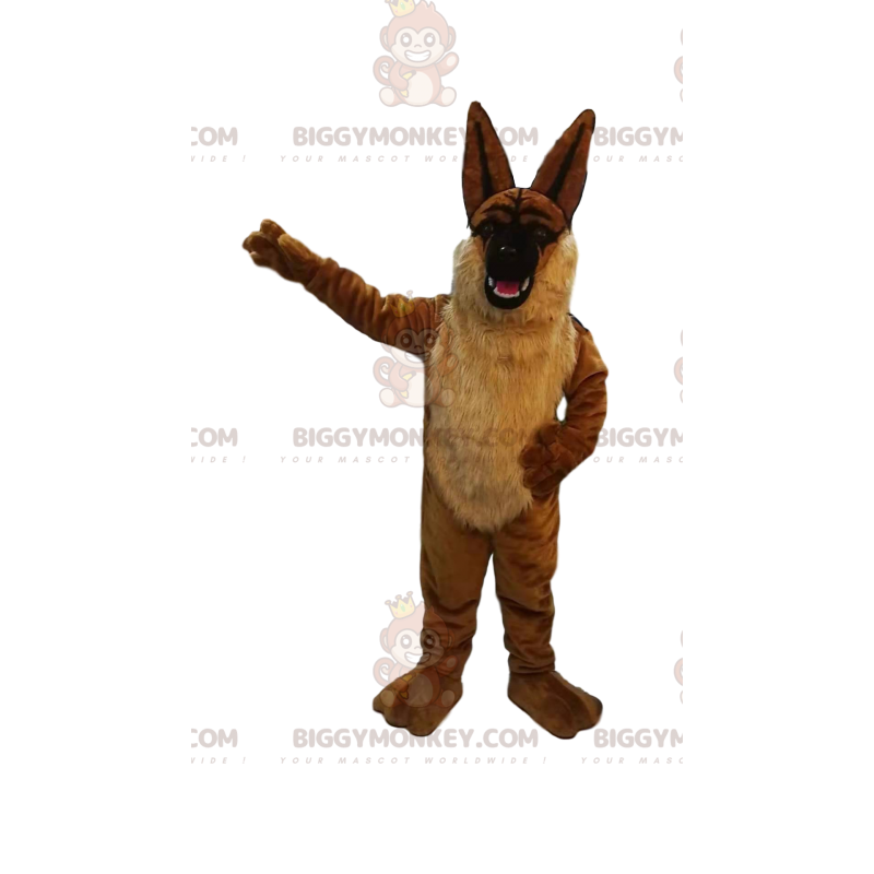 BIGGYMONKEY™ Mascot Costume Menacing Brown Dog With Big Ears - BIGGYMONKEY™ Mascot Costume Menacing Brown Dog With Big Ears -