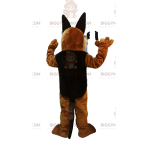 BIGGYMONKEY™ Mascot Costume Menacing Brown Dog With Big Ears -