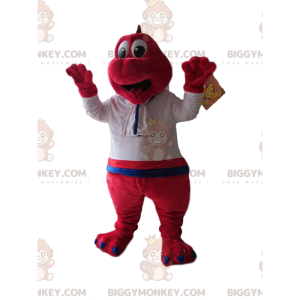 Costume de mascotte BIGGYMONKEY™ de dinosaure fushia avec une