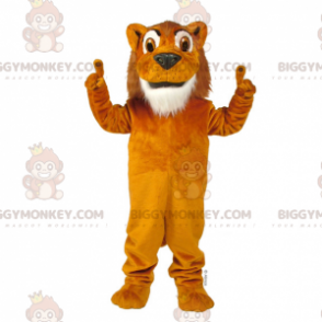 Μασκότ BIGGYMONKEY™ γιγαντιαίος τίγρης καφέ και λευκή στολή μασκότ - Μασκότ τίγρης - BIGGYMONKEY_01671 - BiggyMonkey.com