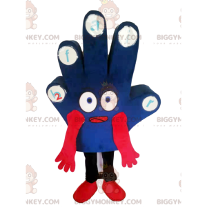 Blaue Hand Big Eyes BIGGYMONKEY™ Maskottchen Kostüm -