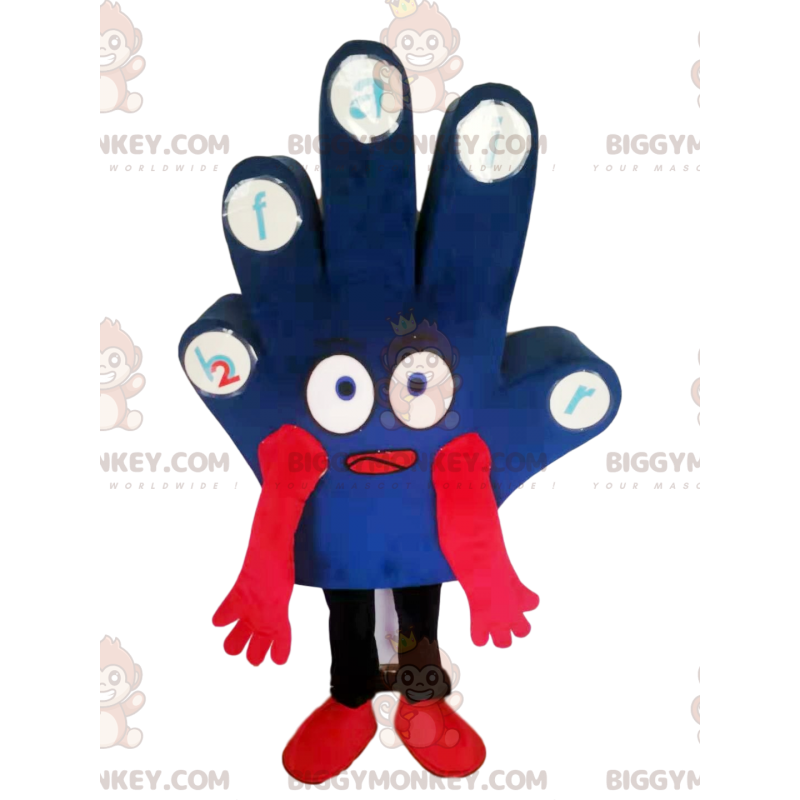 Blå hand stora ögon BIGGYMONKEY™ maskotdräkt - BiggyMonkey Blå hand stora ögon BIGGYMONKEY™ maskotdräkt - BiggyMonkey