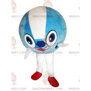 Disfraz de mascota BIGGYMONKEY™ de globo redondo azul cielo