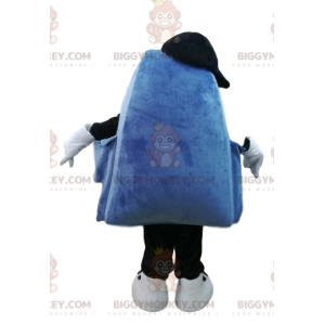 Blauer und lila Rucksack BIGGYMONKEY™ Maskottchen-Kostüm mit