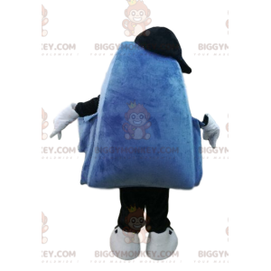 Costume da mascotte BIGGYMONKEY™ zaino blu e viola con grande