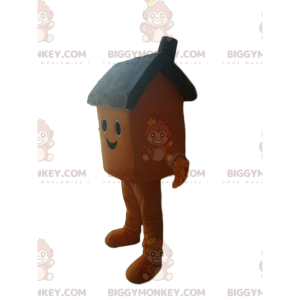 Smiling Brown House BIGGYMONKEY™ Mascot Costume -