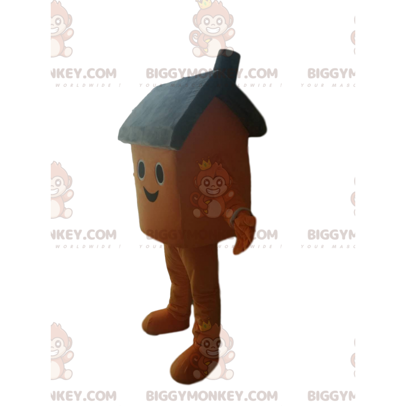 Smiling Brown House BIGGYMONKEY™ Mascot Costume – Smiling Brown House BIGGYMONKEY™ Mascot Costume –