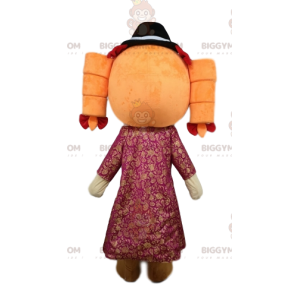 Little Girl BIGGYMONKEY™ Mascot Costume with English Bows -