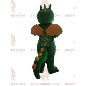 BIGGYMONKEY™ μασκότ στολή Πράσινη και Κίτρινη Δεινόσαυρος με
