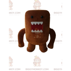 BIGGYMONKEY™ Pieni ruskea hirviö suurilla hampailla maskottiasu - Hirviö-maskotit - BIGGYMONKEY_013969 - BiggyMonkey.com