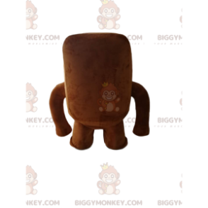 BIGGYMONKEY™ Little Brown Monster With Big Teeth Mascot Costume
