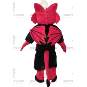 Menacing Fuchsia Dragon BIGGYMONKEY™ Mascot Costume with
