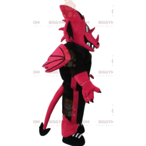 Dreigende fuchsia draak BIGGYMONKEY™ mascottekostuum met
