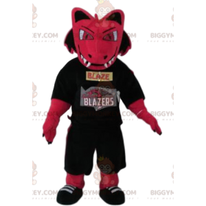 Απειλητική στολή μασκότ BIGGYMONKEY™ Fuchsia Dragon με