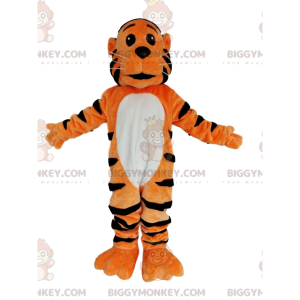 Στολή μασκότ BIGGYMONKEY™ με πορτοκαλί και μαύρο τίγρη με αστραφτερά μάτια - Μασκότ τίγρης - BiggyMonkey.com
