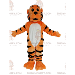Στολή μασκότ BIGGYMONKEY™ με πορτοκαλί και μαύρο τίγρη με αστραφτερά μάτια - Μασκότ τίγρης - BiggyMonkey.com