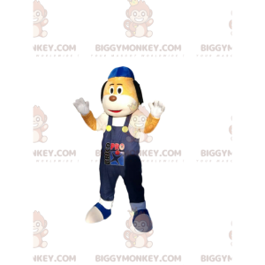 BIGGYMONKEY™ Kleines gelb-weißes Hundemaskottchen-Kostüm mit