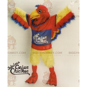 BIGGYMONKEY™ All Hairy Giant Red Yellow Blue Bird Mascot