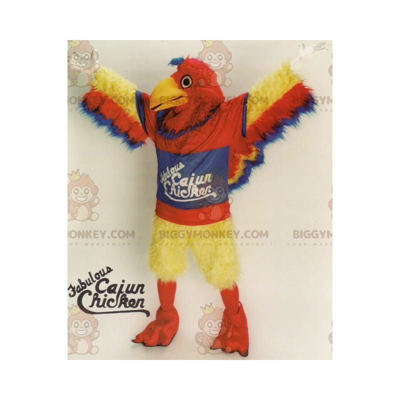 BIGGYMONKEY™ All Hairy Giant Red Yellow Blue Bird Mascot BIGGYMONKEY™ All Hairy Giant Red Yellow Blue Bird Mascot