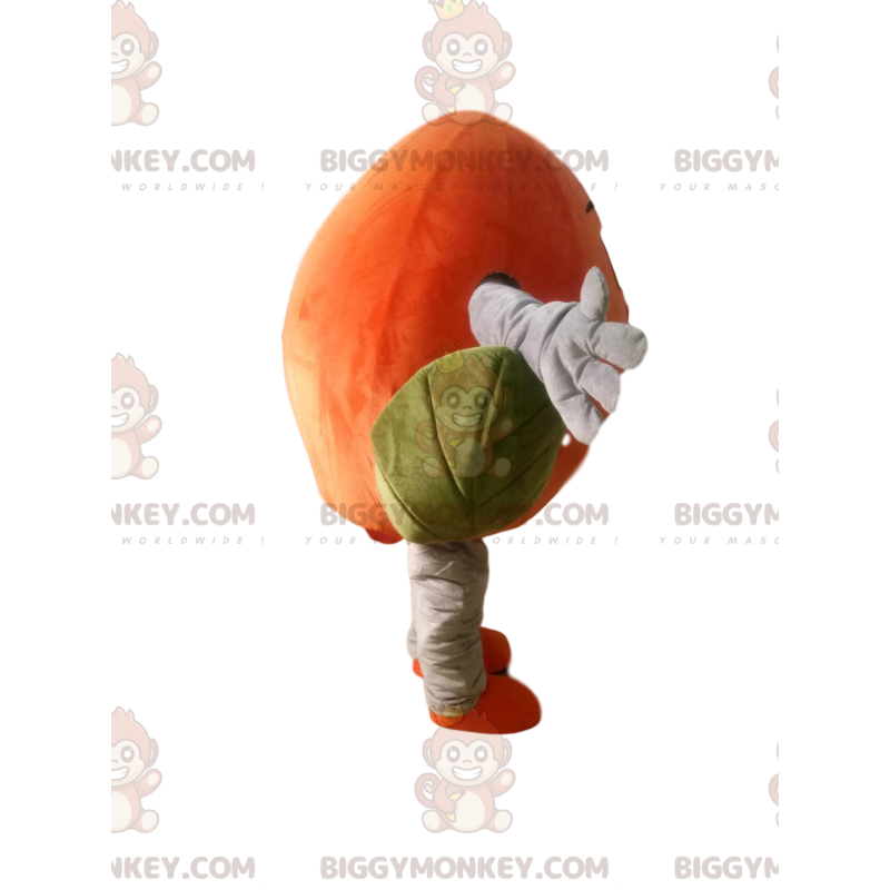 Orange Peach BIGGYMONKEY™ Mascot Costume with Pretty Green Orange Peach BIGGYMONKEY™ Mascot Costume with Pretty Green