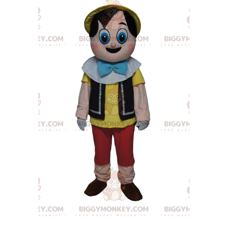 BIGGYMONKEY™ Pinocchio maskotkostume med store undrende øjne - BIGGYMONKEY™ Pinocchio maskotkostume med store undrende øjne -