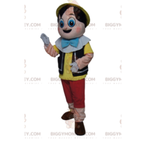 BIGGYMONKEY™ Pinocchio-Maskottchen-Kostüm mit großen