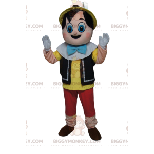 BIGGYMONKEY™ Pinocchio maskotkostyme med store undrende øyne - Maskotter kjente mennesker - BIGGYMONKEY_013985 - BiggyMonkey.com