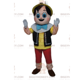 BIGGYMONKEY™ Pinocchio maskotkostyme med store undrende øyne - Maskotter kjente mennesker - BIGGYMONKEY_013985 - BiggyMonkey.com