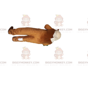 Traje de mascote BIGGYMONKEY™ camelo marrom com crina branca –