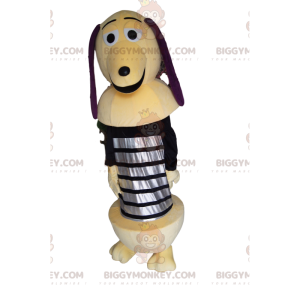 Costume de mascotte BIGGYMONKEY™ de Zigzag, le chien monté sur